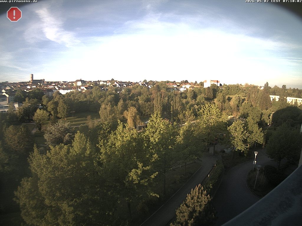 Archived image Webcam Pirmasens (Rheinland-Pfalz) - Blick vom Museum Dynamikum auf den Strecktalpark