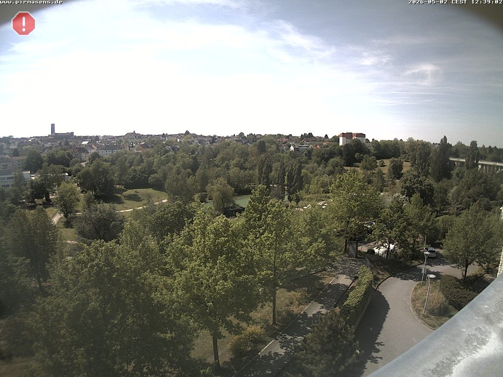 Archived image Webcam Pirmasens (Rheinland-Pfalz) - Blick vom Museum Dynamikum auf den Strecktalpark
