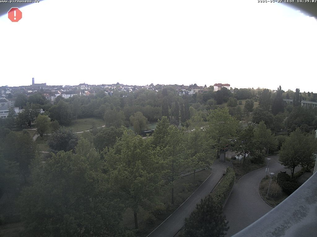 Archived image Webcam Pirmasens (Rheinland-Pfalz) - Blick vom Museum Dynamikum auf den Strecktalpark