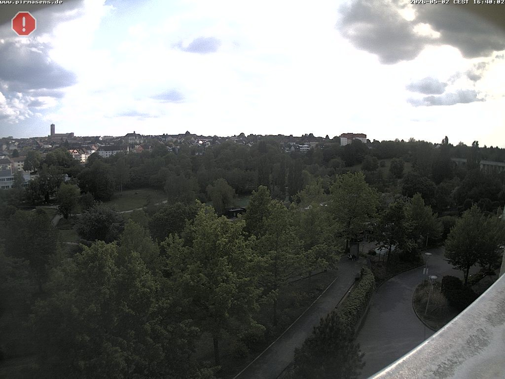 Archived image Webcam Pirmasens (Rheinland-Pfalz) - Blick vom Museum Dynamikum auf den Strecktalpark