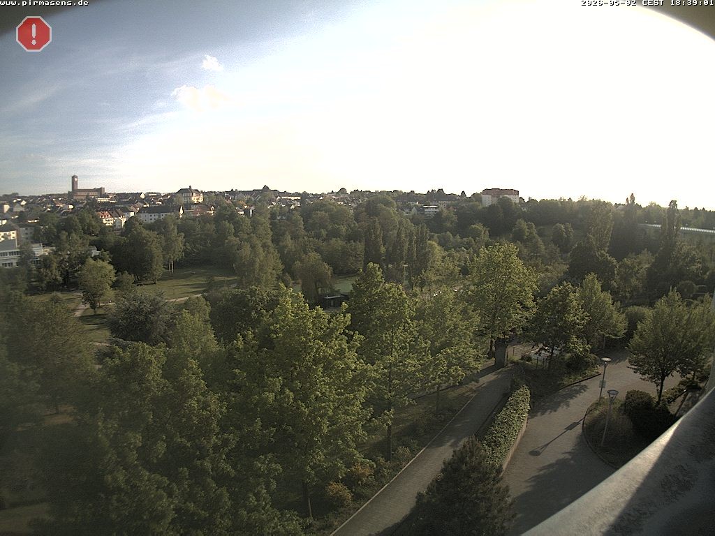 Archiv Foto Webcam Pirmasens - Blick vom Museum Dynamikum auf den Strecktalpark