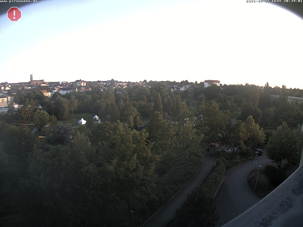Archived image Webcam Pirmasens (Rheinland-Pfalz) - Blick vom Museum Dynamikum auf den Strecktalpark
