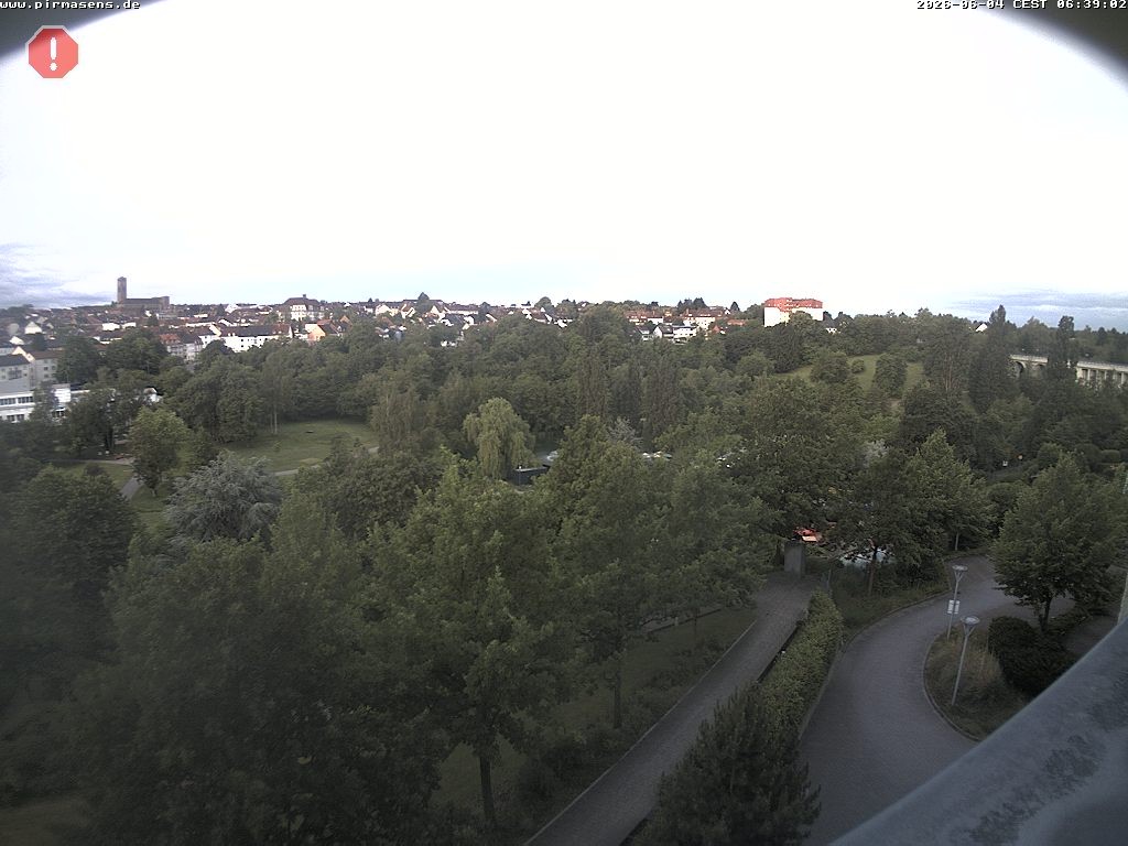Archived image Webcam Pirmasens (Rheinland-Pfalz) - Blick vom Museum Dynamikum auf den Strecktalpark