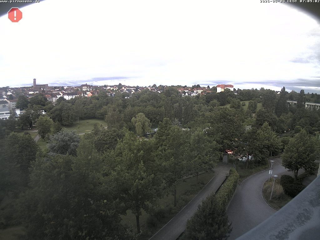 Archived image Webcam Pirmasens (Rheinland-Pfalz) - Blick vom Museum Dynamikum auf den Strecktalpark