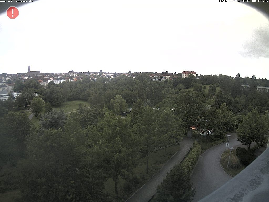 Archived image Webcam Pirmasens (Rheinland-Pfalz) - Blick vom Museum Dynamikum auf den Strecktalpark