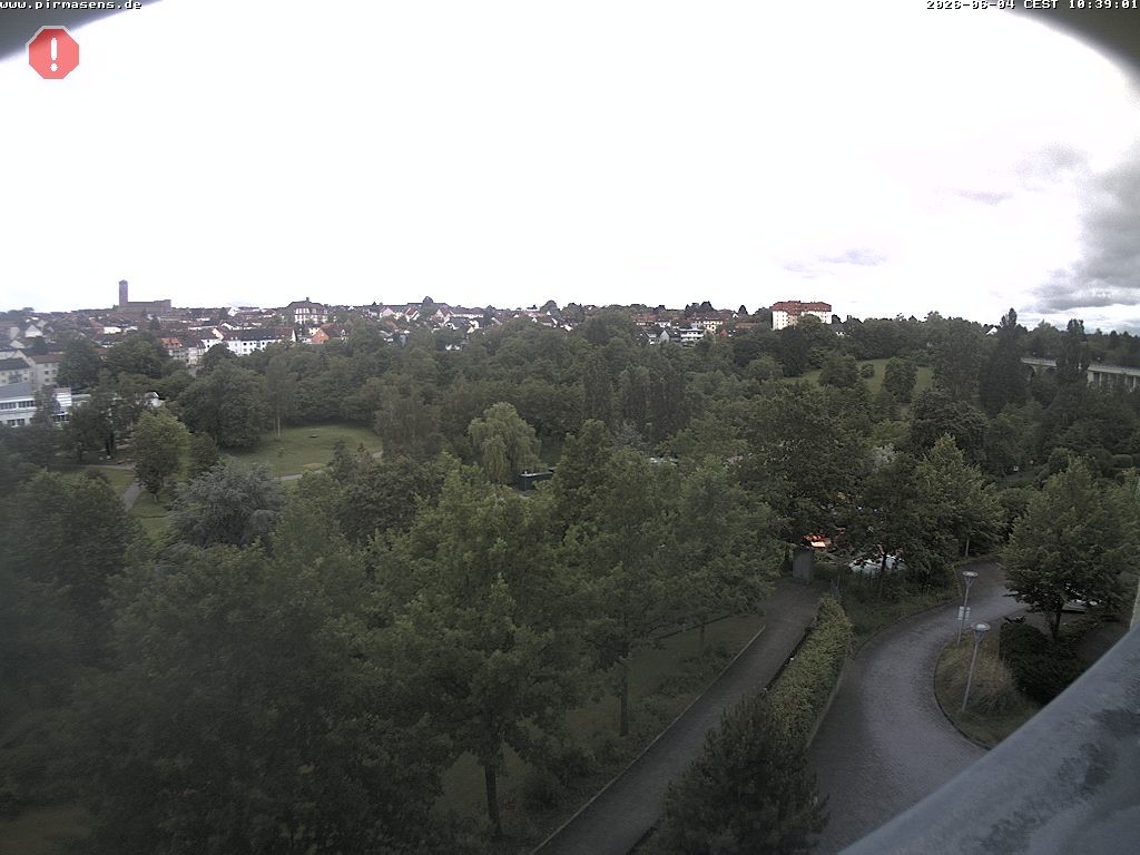 Archived image Webcam Pirmasens (Rheinland-Pfalz) - Blick vom Museum Dynamikum auf den Strecktalpark
