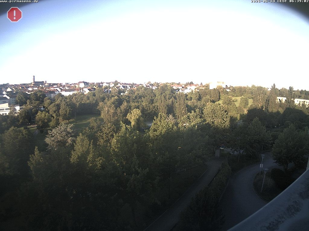 Archiv Foto Webcam Pirmasens - Blick vom Museum Dynamikum auf den Strecktalpark