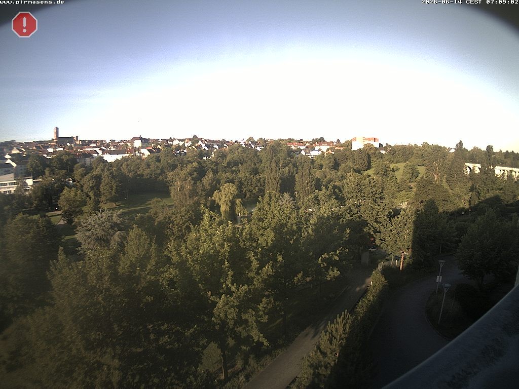 Archiv Foto Webcam Pirmasens - Blick vom Museum Dynamikum auf den Strecktalpark