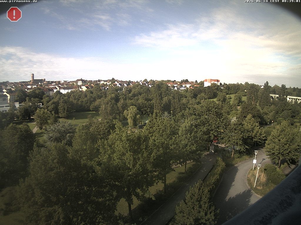 Archived image Webcam Pirmasens (Rheinland-Pfalz) - Blick vom Museum Dynamikum auf den Strecktalpark