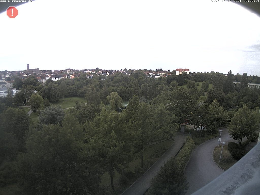Archiv Foto Webcam Pirmasens - Blick vom Museum Dynamikum auf den Strecktalpark