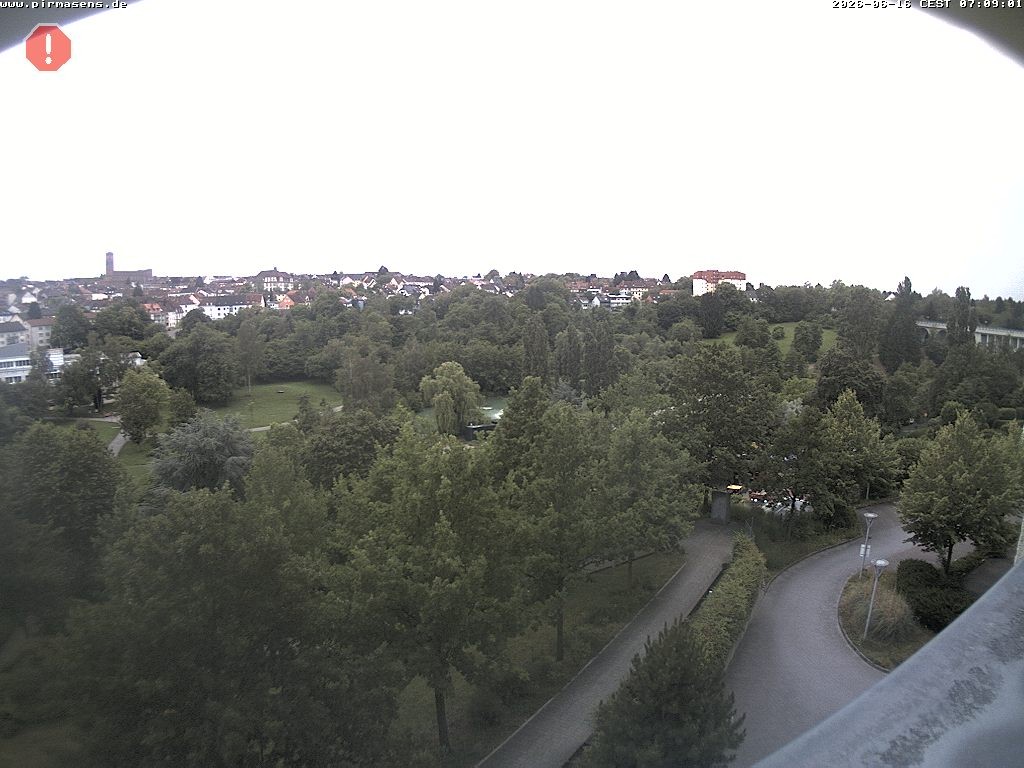 Archiv Foto Webcam Pirmasens - Blick vom Museum Dynamikum auf den Strecktalpark