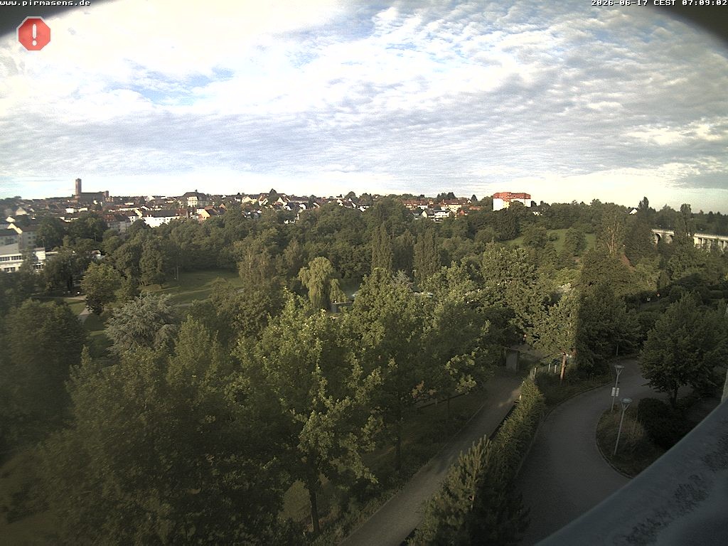 Archiv Foto Webcam Pirmasens - Blick vom Museum Dynamikum auf den Strecktalpark