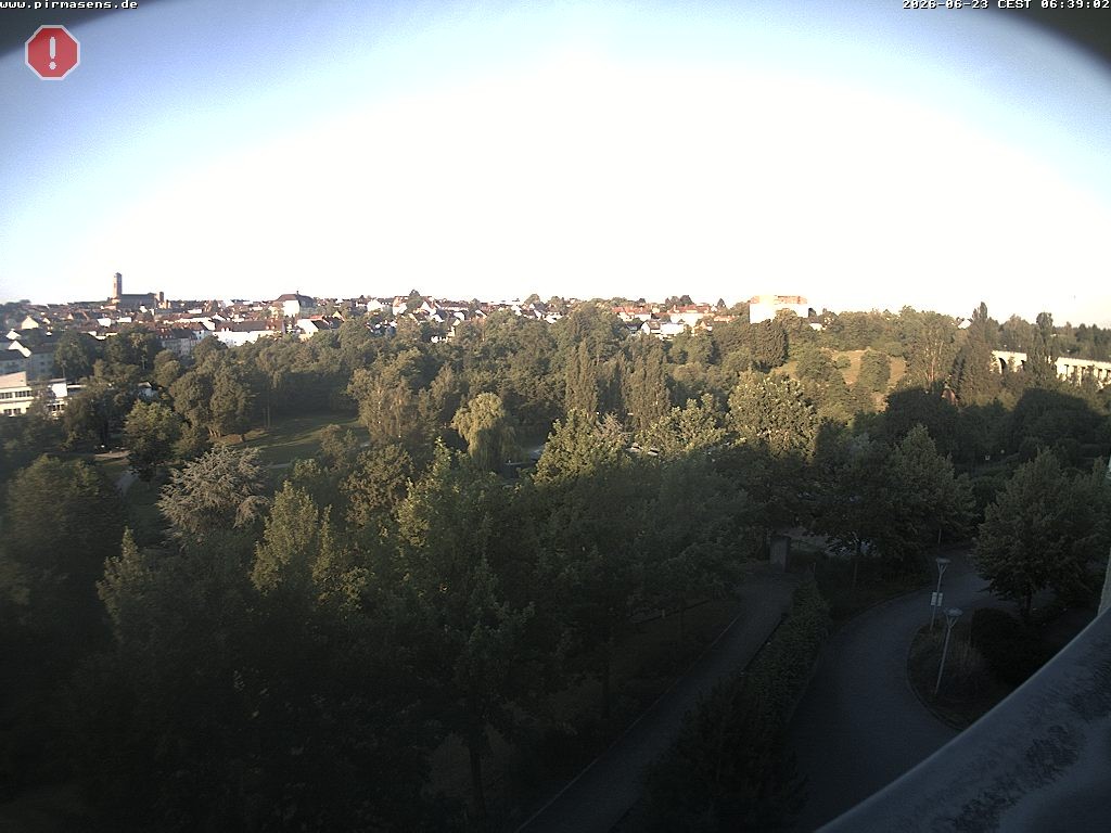 Archiv Foto Webcam Pirmasens - Blick vom Museum Dynamikum auf den Strecktalpark