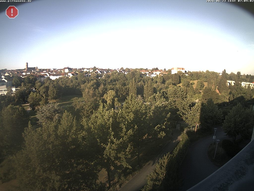 Archiv Foto Webcam Pirmasens - Blick vom Museum Dynamikum auf den Strecktalpark