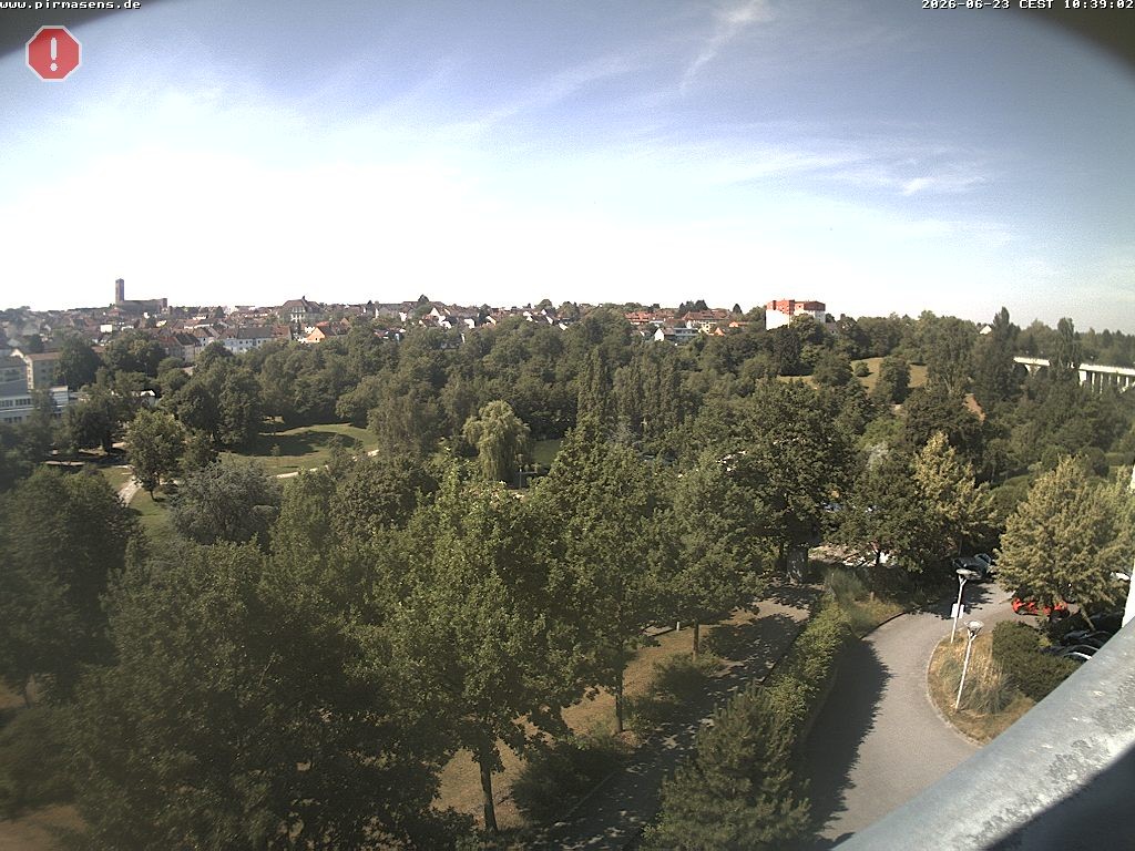 Archiv Foto Webcam Pirmasens - Blick vom Museum Dynamikum auf den Strecktalpark