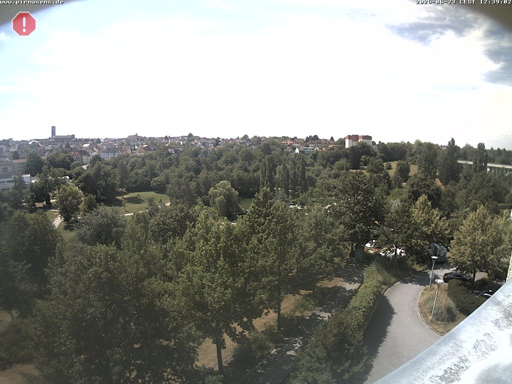 Archiv Foto Webcam Pirmasens - Blick vom Museum Dynamikum auf den Strecktalpark