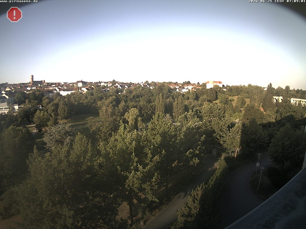 Archiv Foto Webcam Pirmasens - Blick vom Museum Dynamikum auf den Strecktalpark