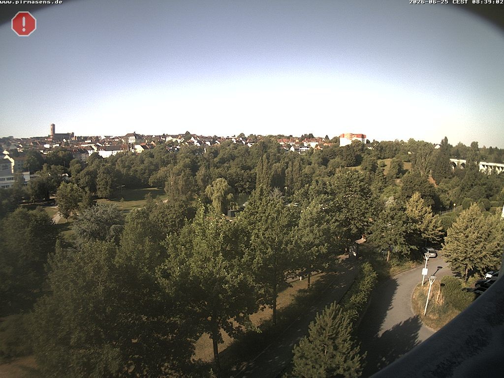 Archiv Foto Webcam Pirmasens - Blick vom Museum Dynamikum auf den Strecktalpark