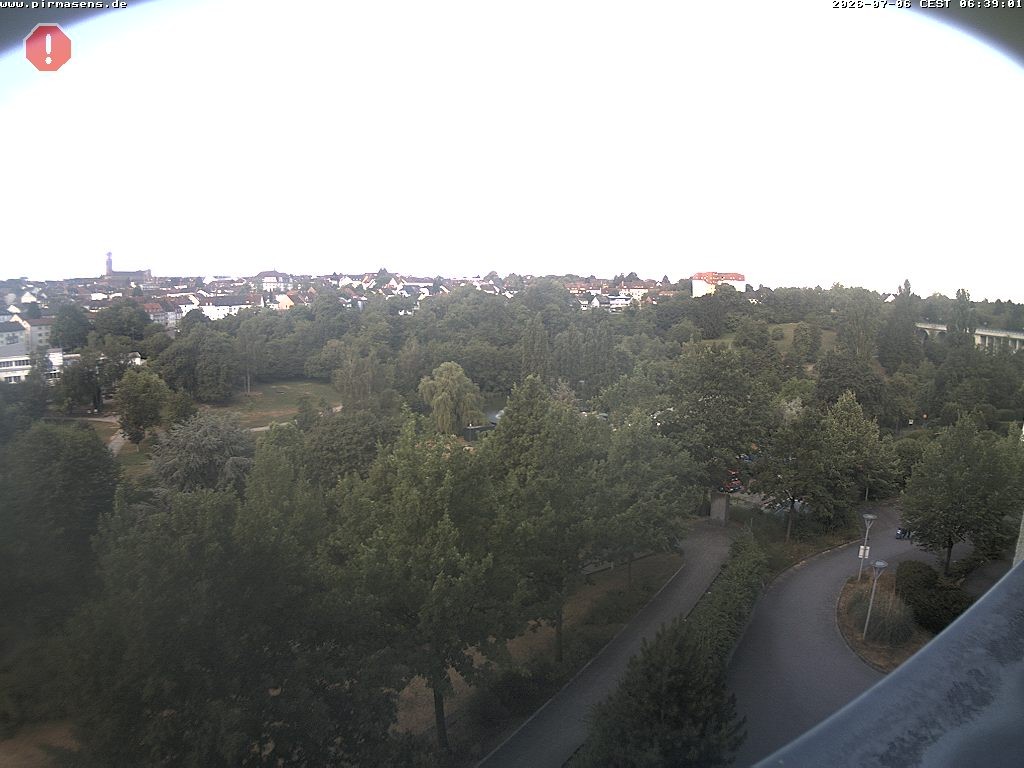 Archiv Foto Webcam Pirmasens - Blick vom Museum Dynamikum auf den Strecktalpark