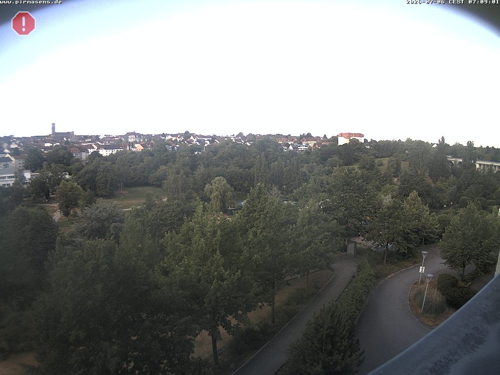 Archiv Foto Webcam Pirmasens - Blick vom Museum Dynamikum auf den Strecktalpark