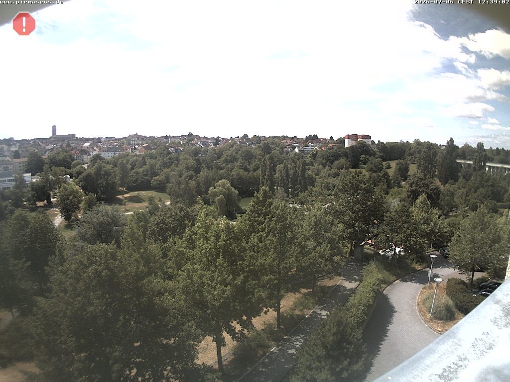 Archiv Foto Webcam Pirmasens - Blick vom Museum Dynamikum auf den Strecktalpark