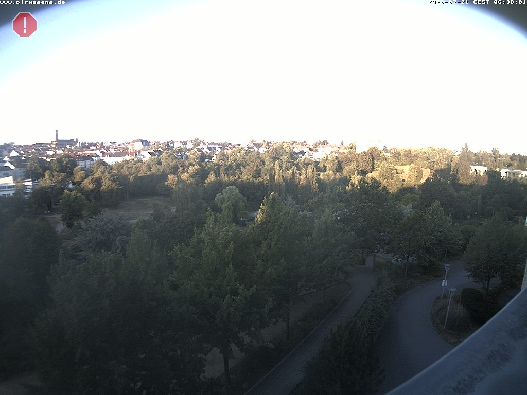 Archiv Foto Webcam Pirmasens - Blick vom Museum Dynamikum auf den Strecktalpark