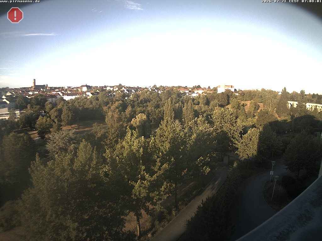 Archiv Foto Webcam Pirmasens - Blick vom Museum Dynamikum auf den Strecktalpark