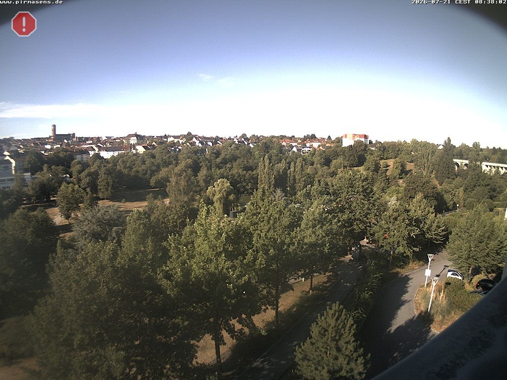 Archiv Foto Webcam Pirmasens - Blick vom Museum Dynamikum auf den Strecktalpark