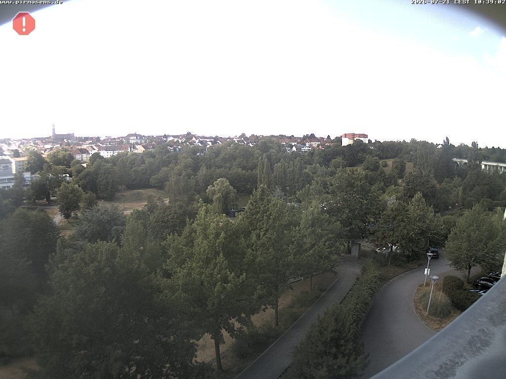 Archiv Foto Webcam Pirmasens - Blick vom Museum Dynamikum auf den Strecktalpark