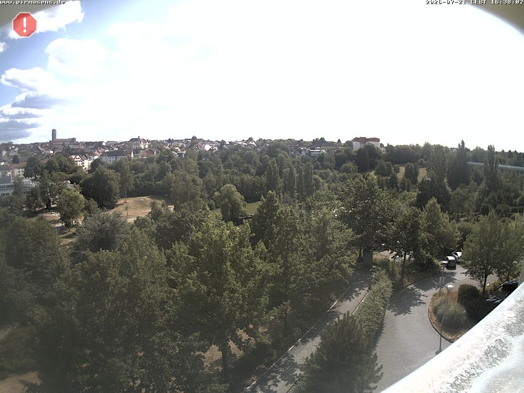 Archiv Foto Webcam Pirmasens - Blick vom Museum Dynamikum auf den Strecktalpark