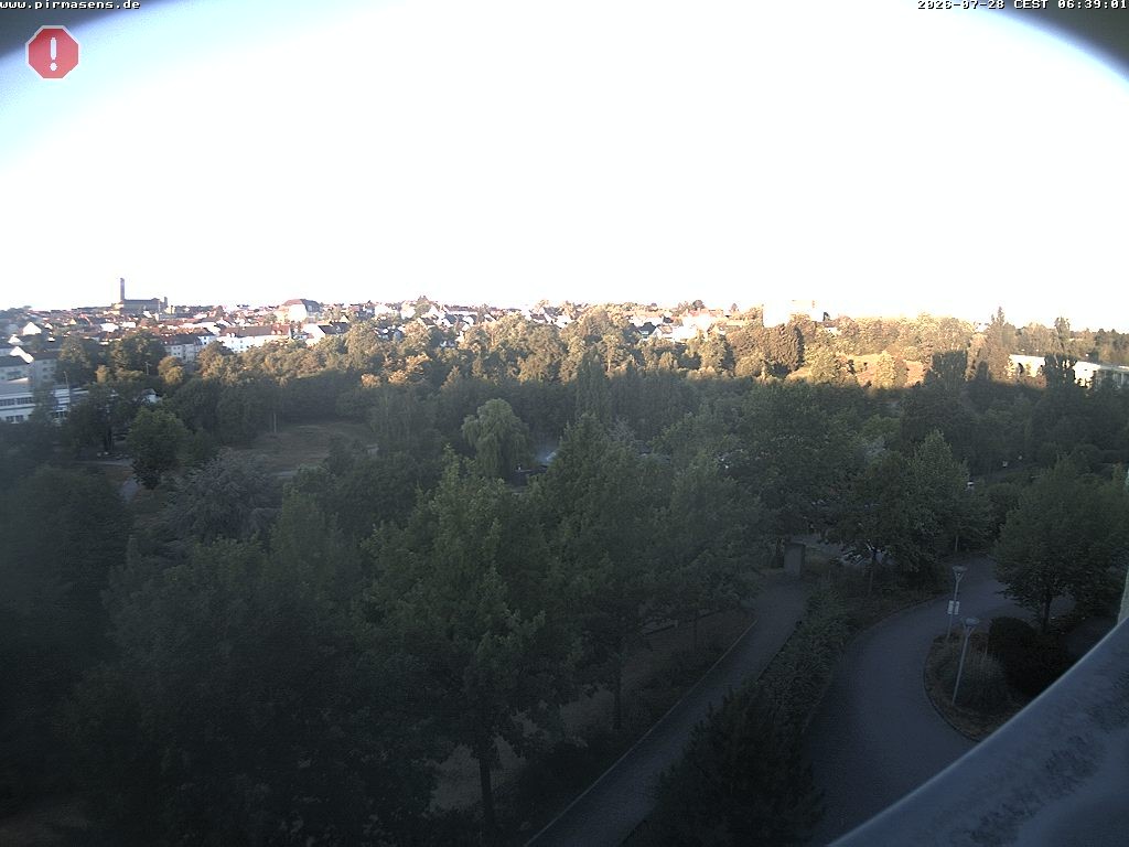 Archiv Foto Webcam Pirmasens - Blick vom Museum Dynamikum auf den Strecktalpark