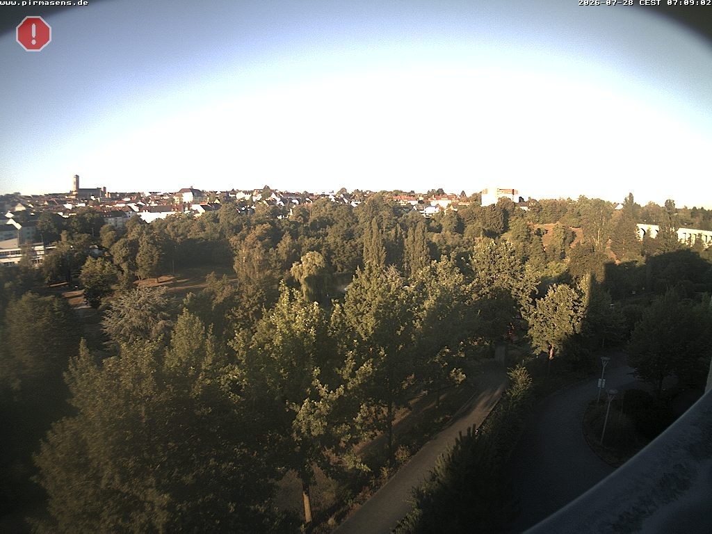 Archiv Foto Webcam Pirmasens - Blick vom Museum Dynamikum auf den Strecktalpark