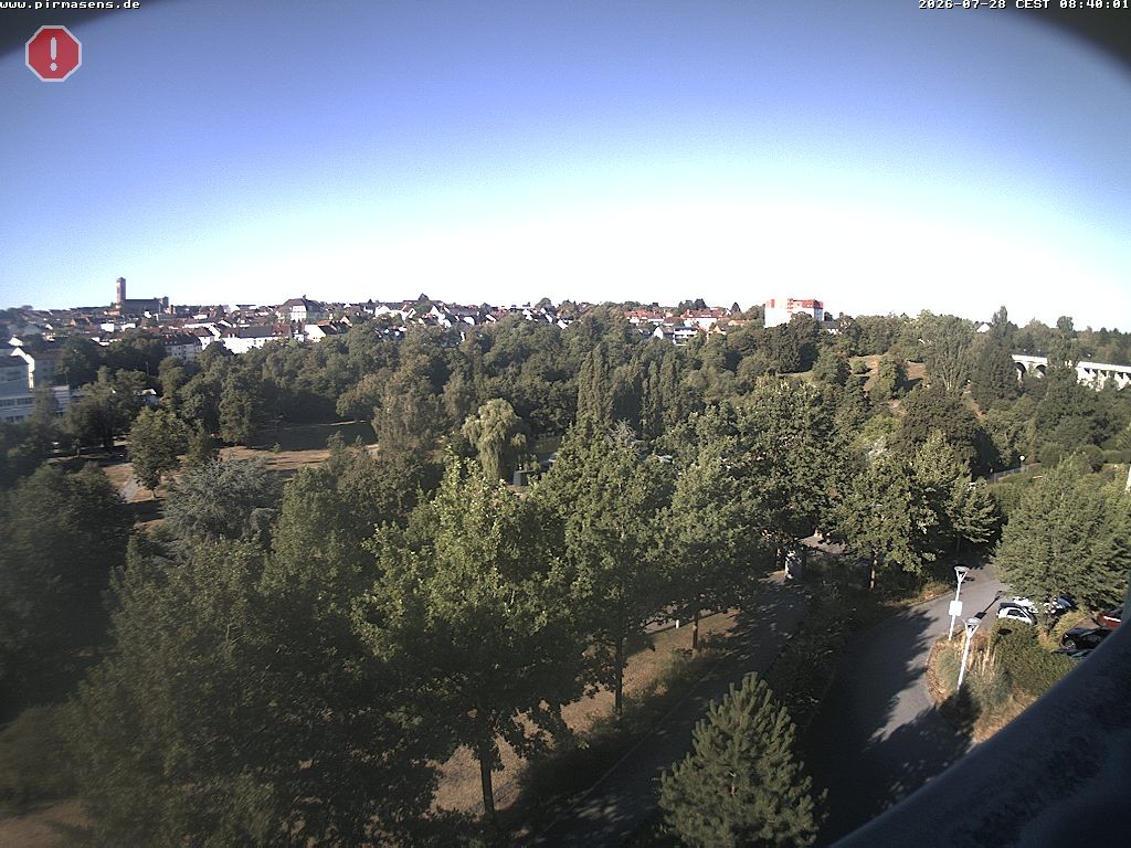 Archiv Foto Webcam Pirmasens - Blick vom Museum Dynamikum auf den Strecktalpark