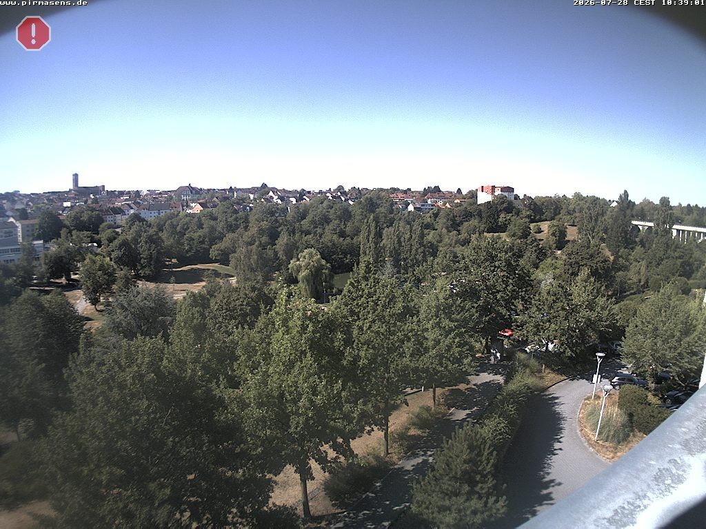 Archiv Foto Webcam Pirmasens - Blick vom Museum Dynamikum auf den Strecktalpark