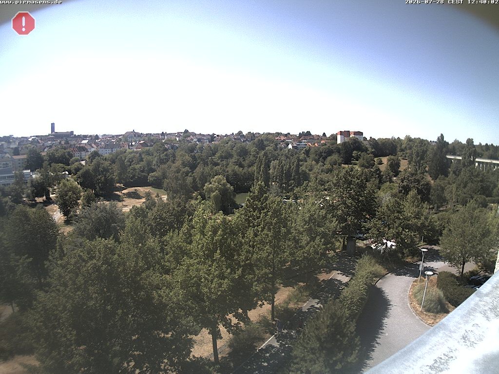 Archiv Foto Webcam Pirmasens - Blick vom Museum Dynamikum auf den Strecktalpark