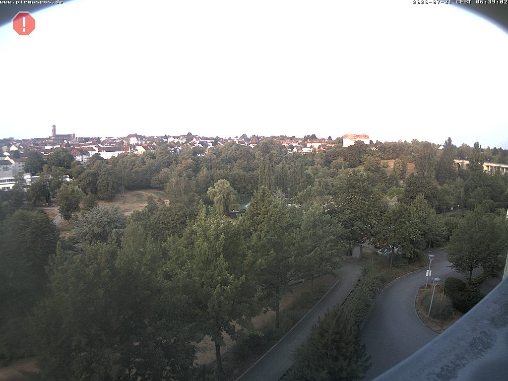 Archiv Foto Webcam Pirmasens - Blick vom Museum Dynamikum auf den Strecktalpark