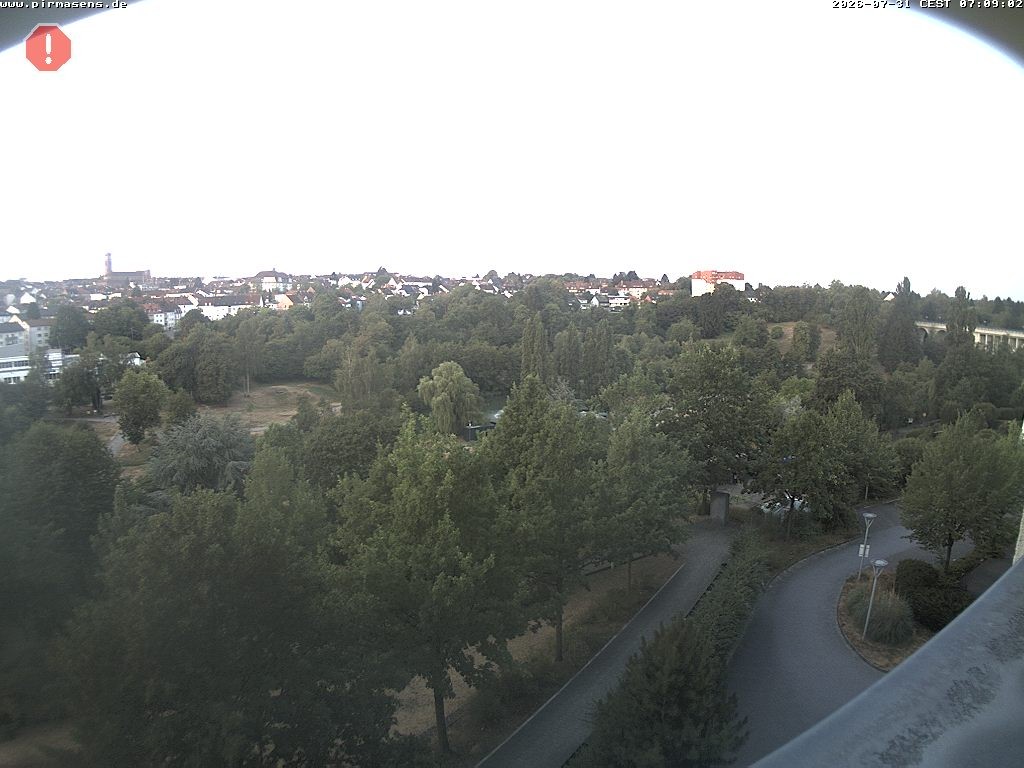 Archiv Foto Webcam Pirmasens - Blick vom Museum Dynamikum auf den Strecktalpark