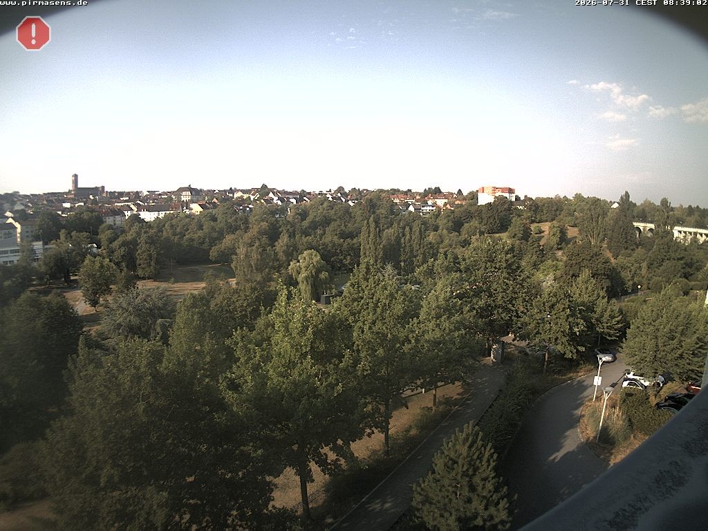 Archiv Foto Webcam Pirmasens - Blick vom Museum Dynamikum auf den Strecktalpark