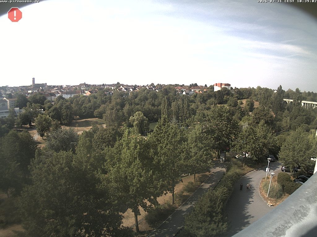 Archiv Foto Webcam Pirmasens - Blick vom Museum Dynamikum auf den Strecktalpark