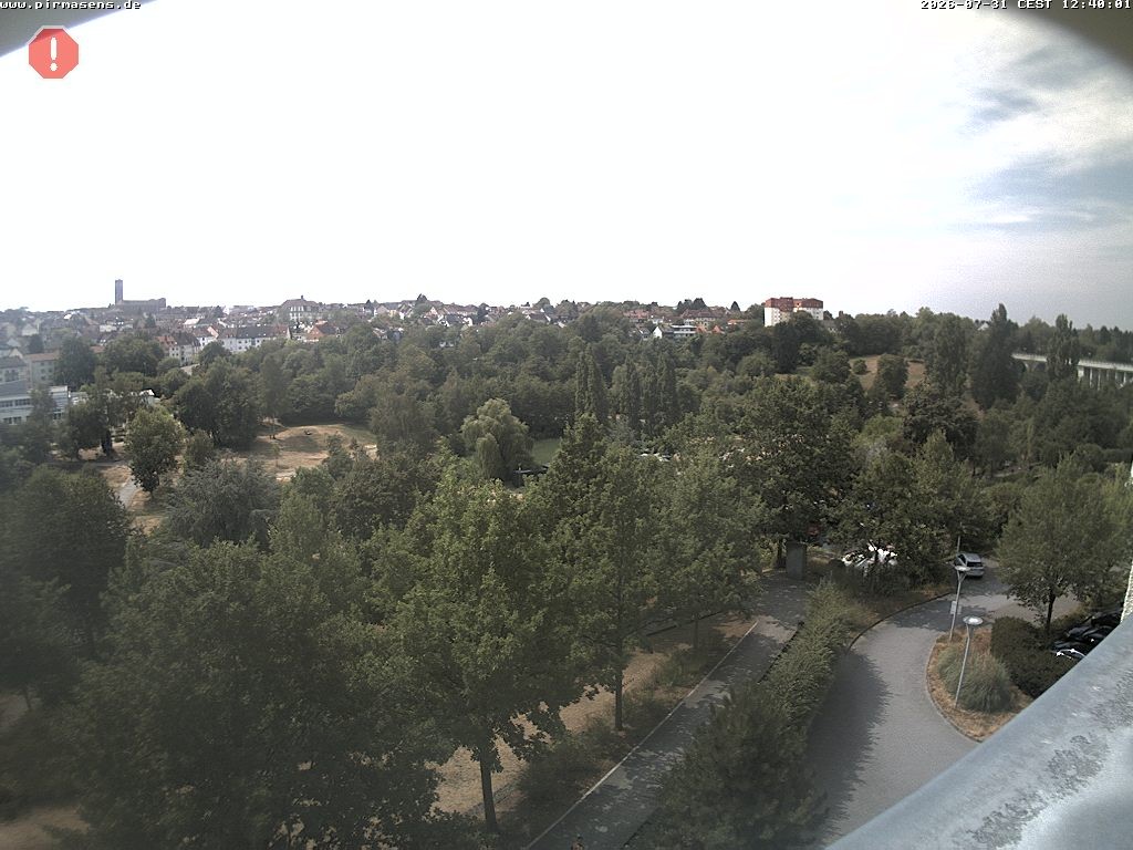 Archiv Foto Webcam Pirmasens - Blick vom Museum Dynamikum auf den Strecktalpark
