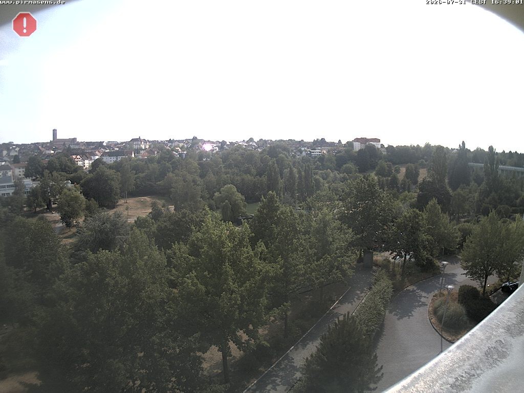Archiv Foto Webcam Pirmasens - Blick vom Museum Dynamikum auf den Strecktalpark