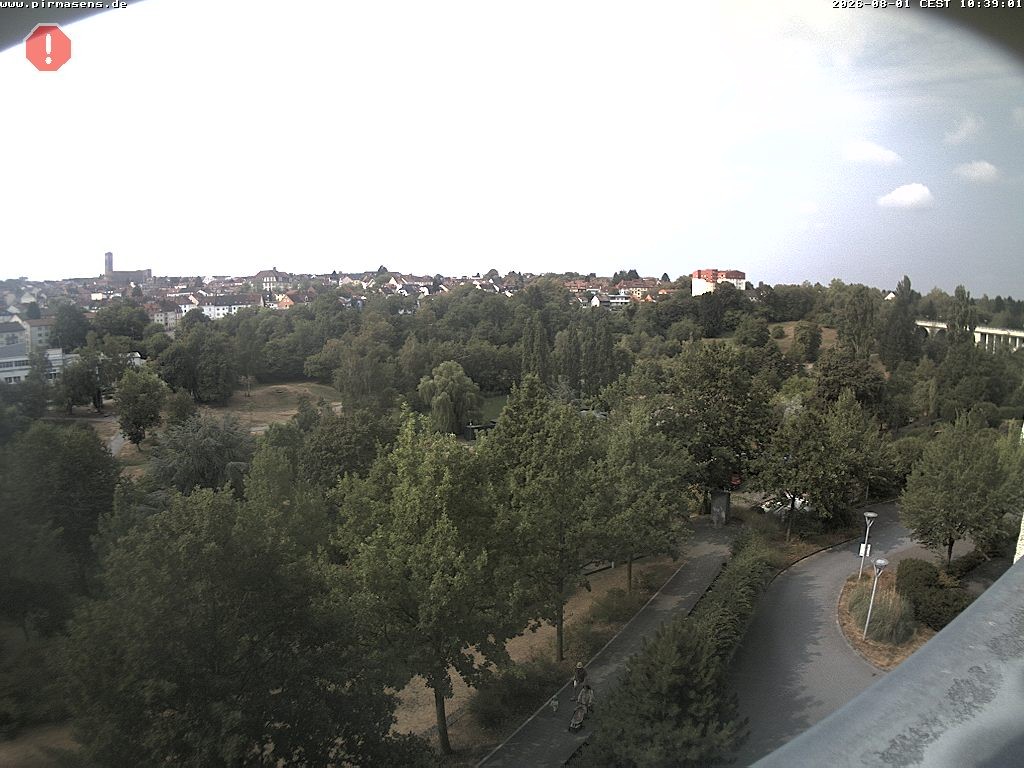 Archiv Foto Webcam Pirmasens - Blick vom Museum Dynamikum auf den Strecktalpark
