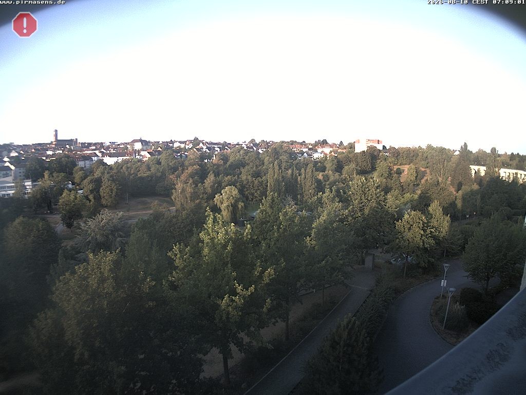 Archiv Foto Webcam Pirmasens - Blick vom Museum Dynamikum auf den Strecktalpark