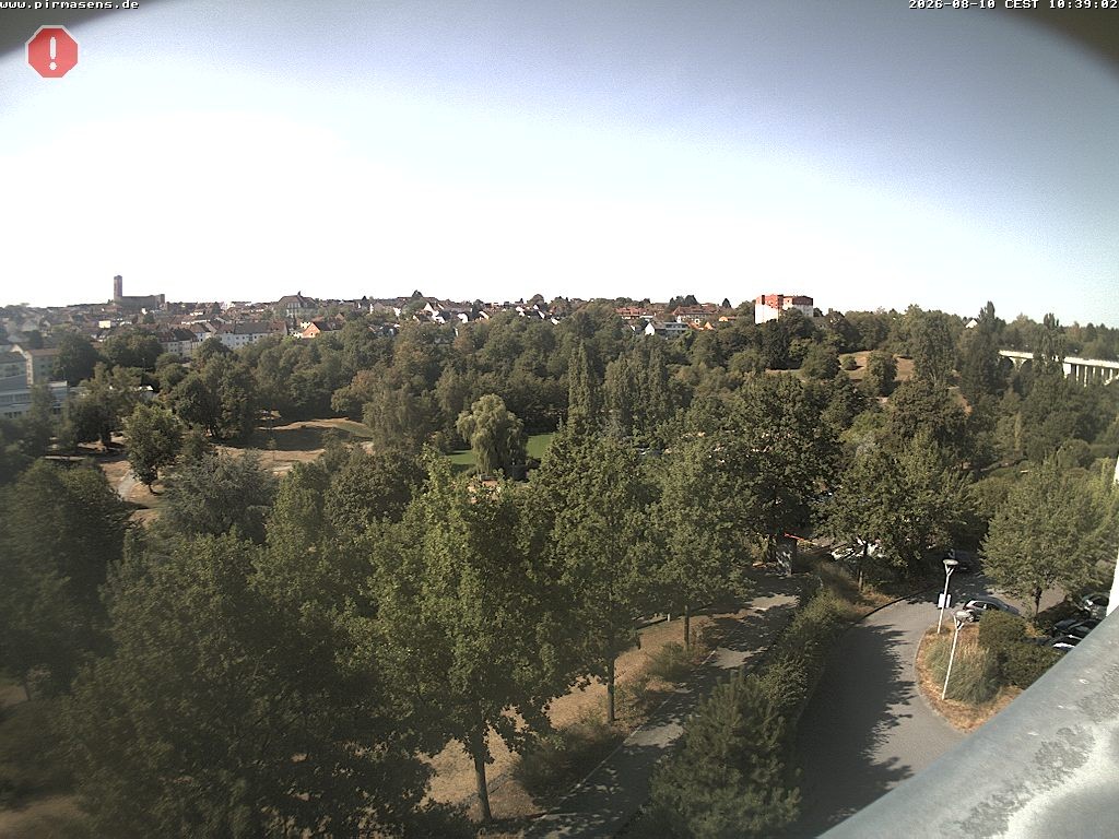 Archiv Foto Webcam Pirmasens - Blick vom Museum Dynamikum auf den Strecktalpark