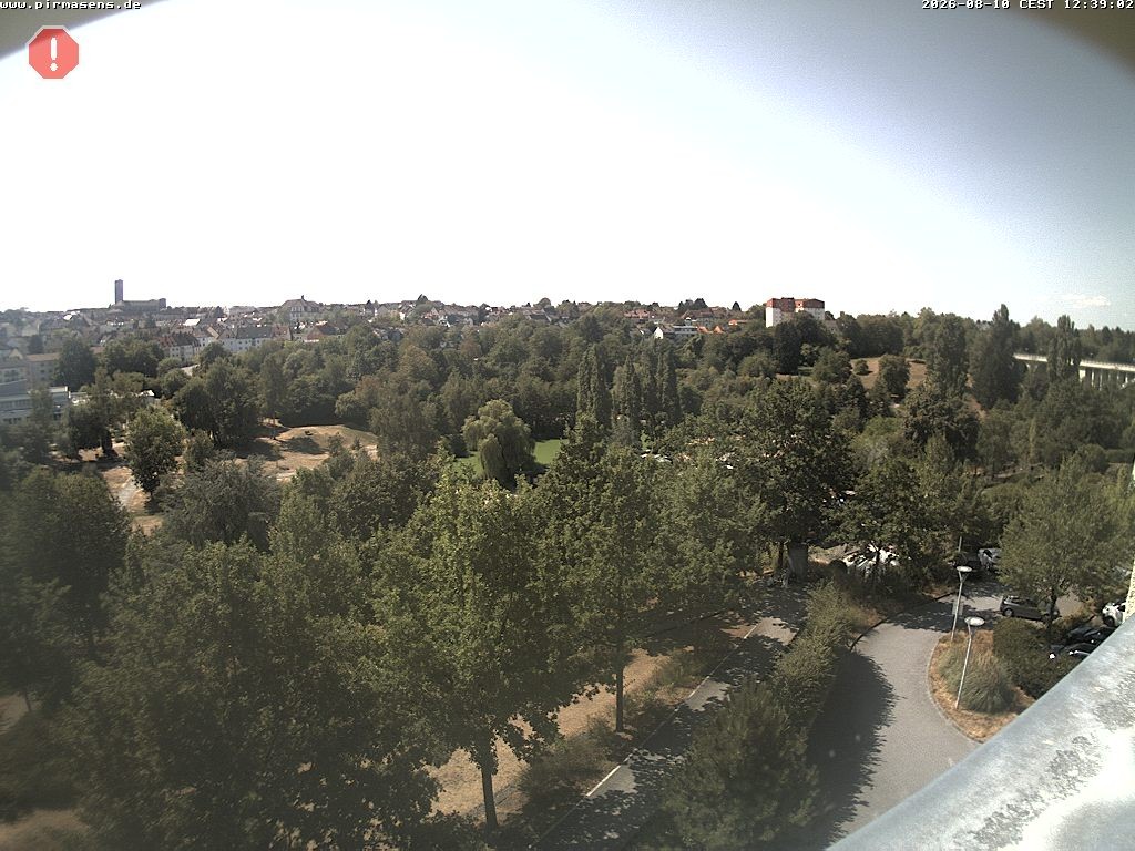 Archived image Webcam Pirmasens (Rheinland-Pfalz) - Blick vom Museum Dynamikum auf den Strecktalpark