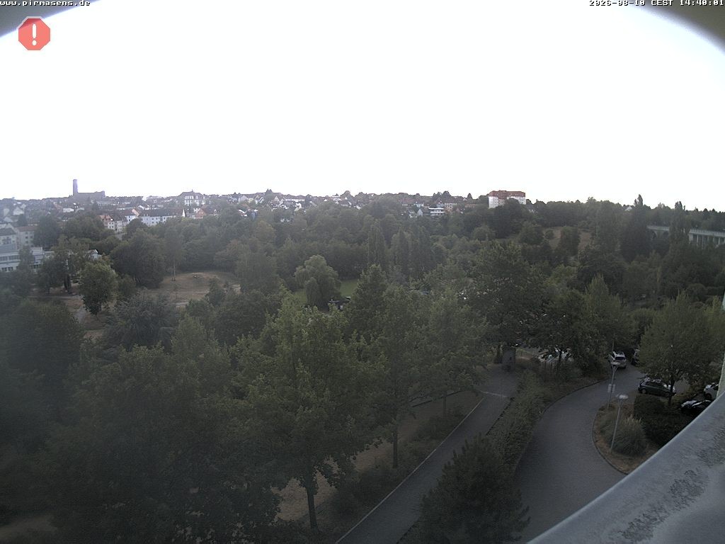 Archived image Webcam Pirmasens (Rheinland-Pfalz) - Blick vom Museum Dynamikum auf den Strecktalpark