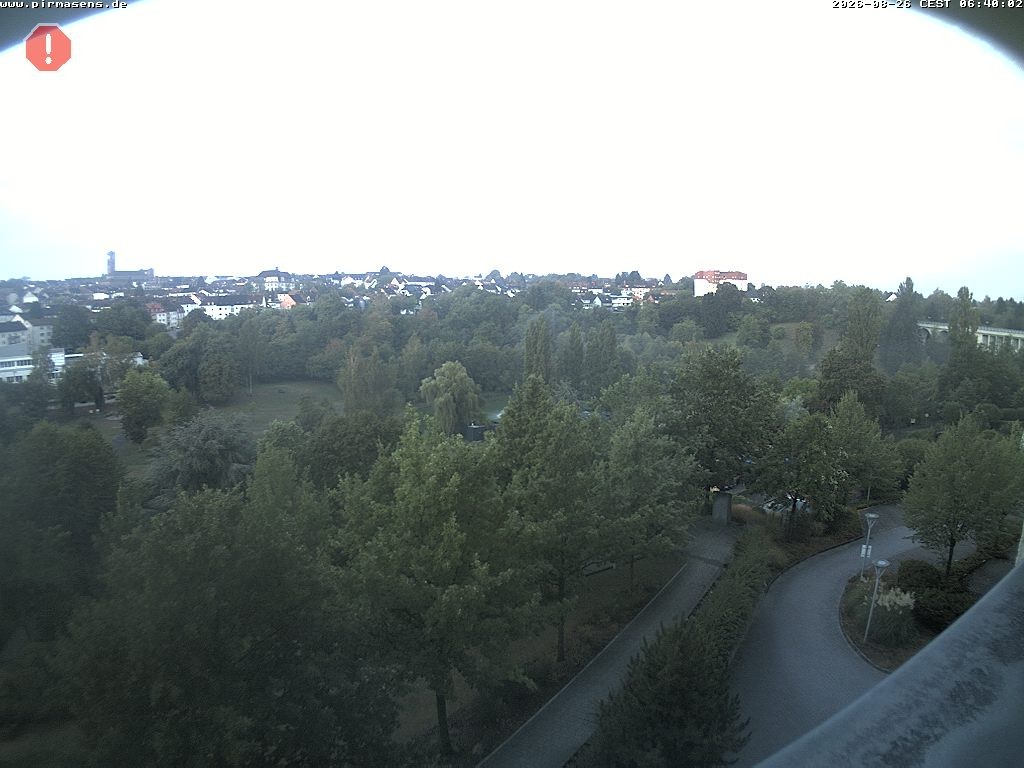 Archived image Webcam Pirmasens (Rheinland-Pfalz) - Blick vom Museum Dynamikum auf den Strecktalpark