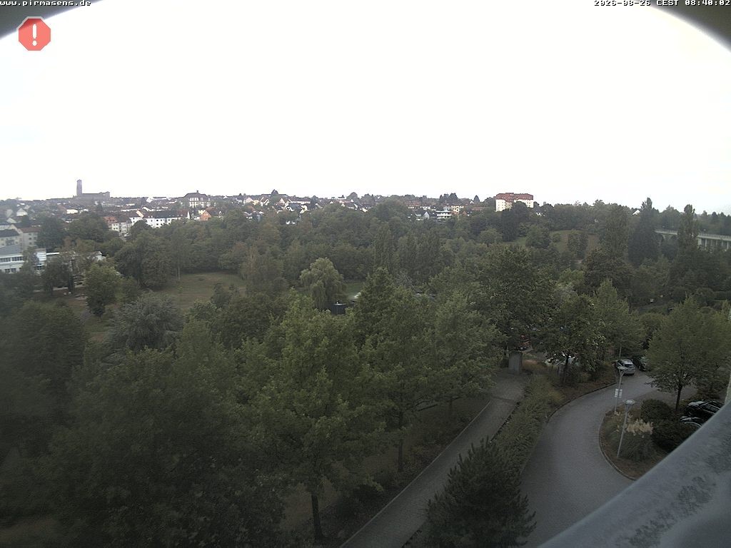 Archived image Webcam Pirmasens (Rheinland-Pfalz) - Blick vom Museum Dynamikum auf den Strecktalpark