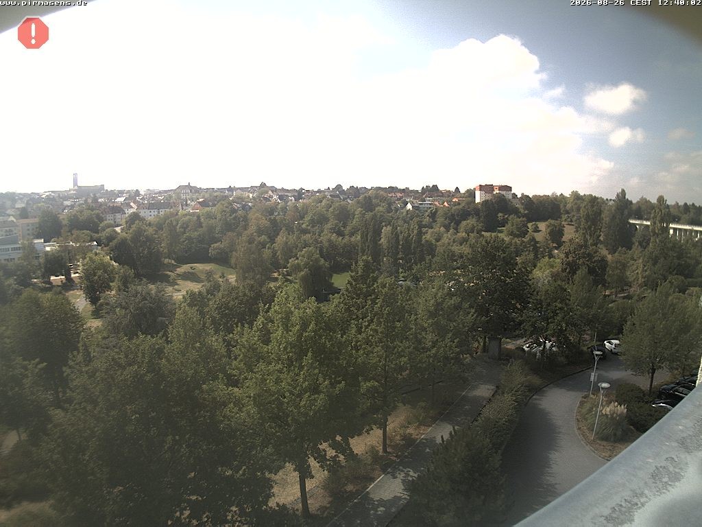 Archived image Webcam Pirmasens (Rheinland-Pfalz) - Blick vom Museum Dynamikum auf den Strecktalpark