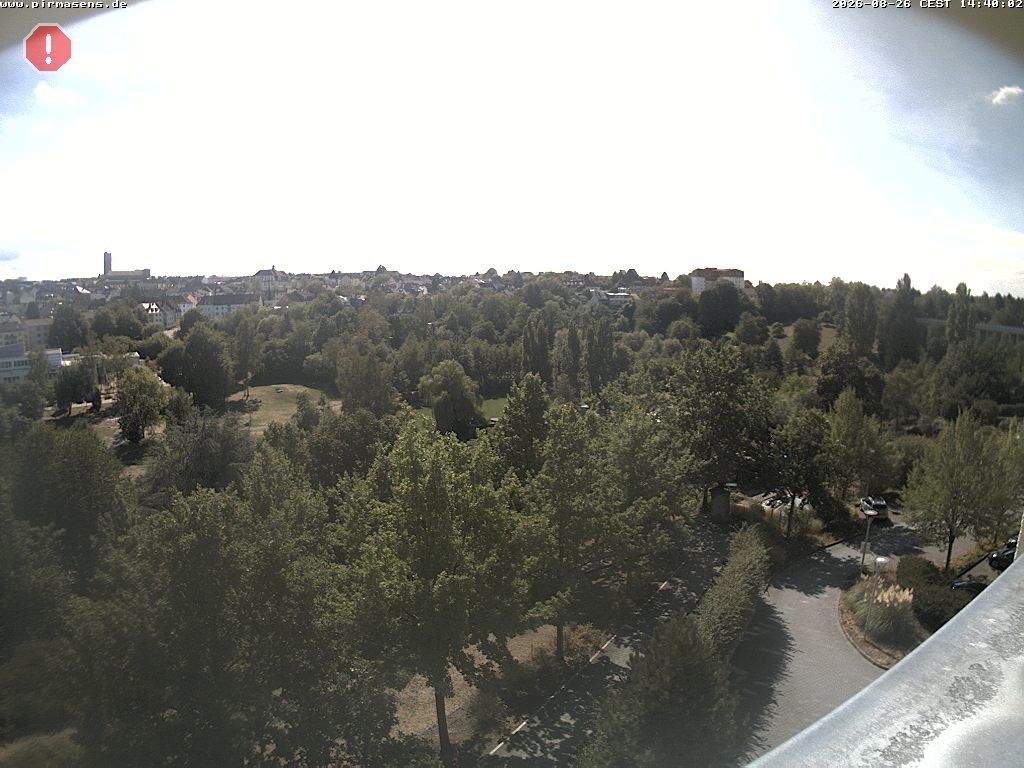 Archived image Webcam Pirmasens (Rheinland-Pfalz) - Blick vom Museum Dynamikum auf den Strecktalpark